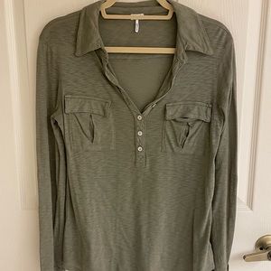 Splendid button down, long sleeve, cotton